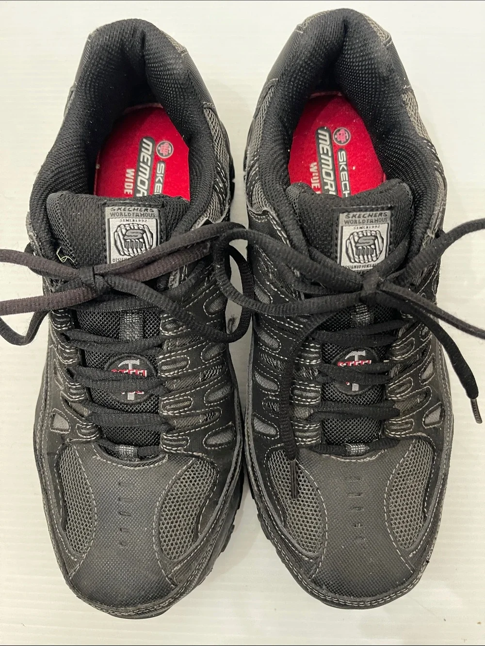 SKECHERS WORK RELAXED FIT CANKTON STEEL TOE ATHLETIC WORK SHOES MENS SIZE 9